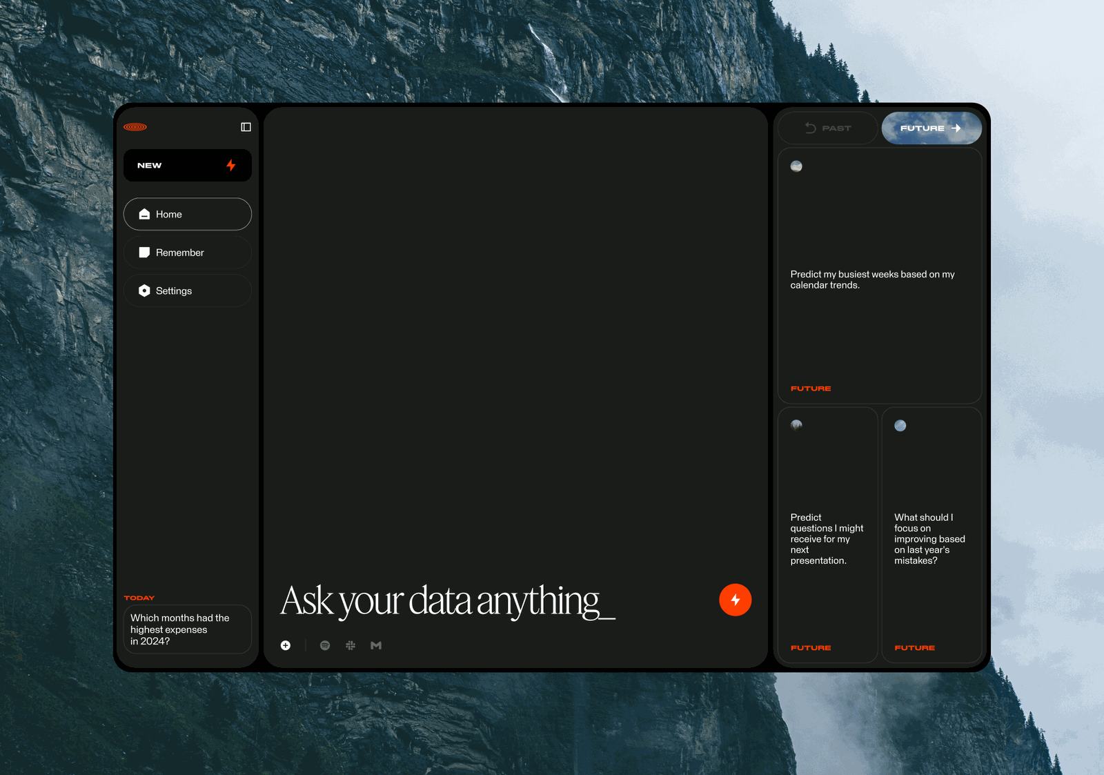 MindPalace product UI showing connected notes and AI memory