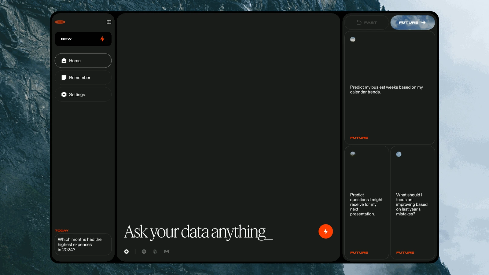 MindPalace product UI showing connected notes and AI memory